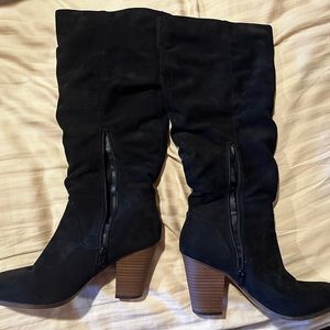 Black Suede Boots, Sz 8